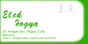 elek hogya business card